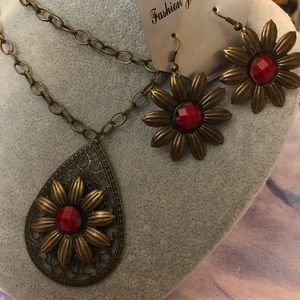 FASHION NECKLACE WITH MATCHING EARRINGS